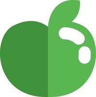 Green apple, illustration, vector on a white background.