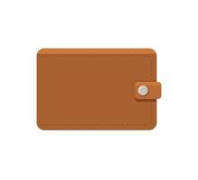 Brown wallet full of green dollars vector illustration