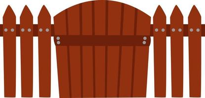 Wicket gate, illustration, vector on white background