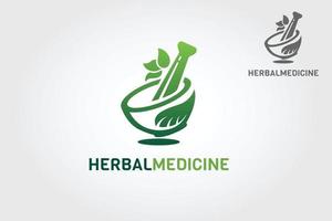 plantilla de logotipo de vector de medicina de hierbas. esta plantilla de logotipo es adecuada para farmacias, suplementos alimenticios, bebidas, cápsulas, hierbas, medicamentos, productos de salud y bienestar, etc.