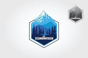 The Ice Mountain Vector Logo Template. This image suitable for any business that related with outdoor sport, activity, outdoor product, nature conservation, nature community, climbing community, etc.