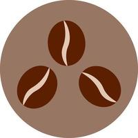 Three coffee beans, illustration, on a white background. vector