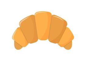 Croissant isolated on white background. Vector illustration in flat style.