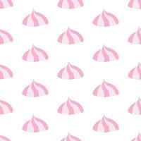 Seamless pattern with pink-white striped marshmallow. vector illustration