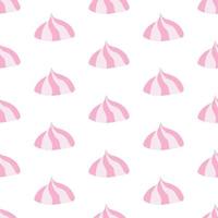 Seamless pattern with pink-white striped marshmallow. vector illustration