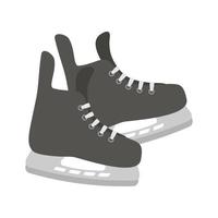 patines de hockey de invierno sobre un fondo blanco. ilustración vectorial vector