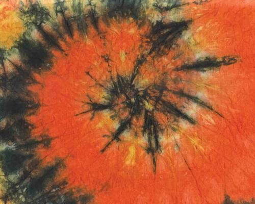 Colorful hand painted watercolor spiral tie-dye pattern background