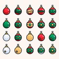 Christmas ball light decoration festive festival lamp vector