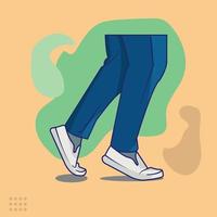 unique and interesting illustration footsteps vector