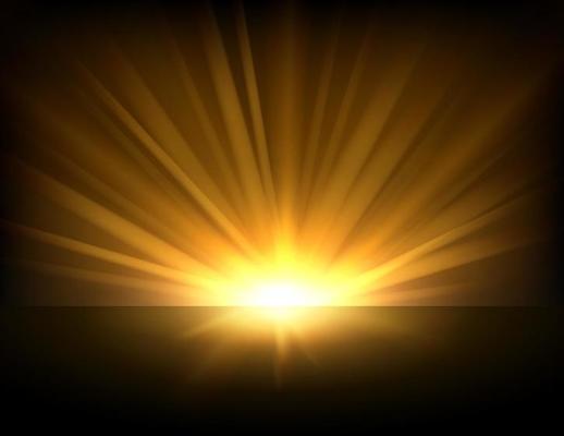 Golden Rays rising on a dark background. Shining gold exploded isolated vector illustration. Suitable for product advertising, product design, and more. vector illustration