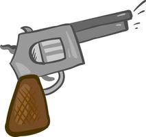 pistola plana, ilustración, vector sobre fondo blanco