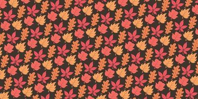 Autumn Leaves Pattern Seamless vector