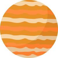 Planet Jupiter, illustration, vector on white background