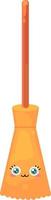 Cute broom, illustration, vector on a white background.