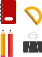 School supplies ,illustration, vector on white background.