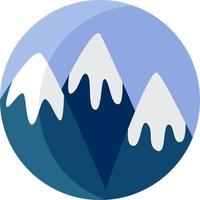 Mountain landscape, icon illustration, vector on white background