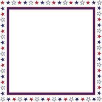 blue and red frame with a usa flag pattern vector