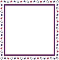 blue and red frame with a usa flag pattern vector