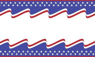 blue and red frame with a usa flag pattern vector