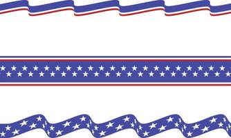 blue and red frame with a usa flag pattern vector