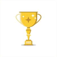 golden trophy cup isolated on white background vector