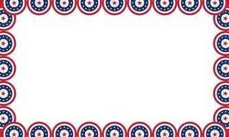 blue and red frame with a usa flag pattern vector