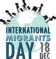 International Migrants Day Banner Design vector