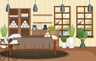 Interior Spa Room Scene vector