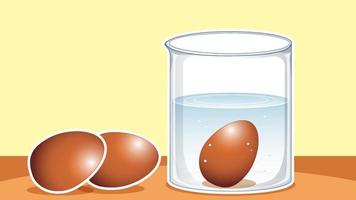 Thumbnail design with egg vinegar experiment vector