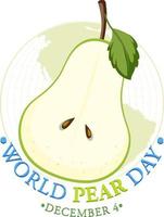 World Pear Day Poster Design vector