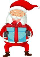Santa Claus sending gift vector