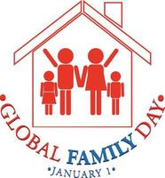 Global family day logo design vector