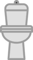 Grey toilet, illustration, on a white background. vector