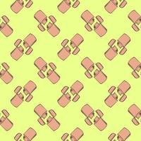 Pink lighter, seamless pattern on green background. vector