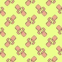 Pink lighter, seamless pattern on green background. vector