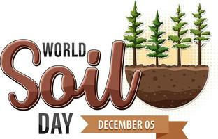 World soil day text for banner or poster design vector