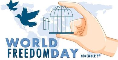 World Freedom Day Banner Design vector