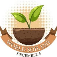 World soil day text for banner or poster design vector