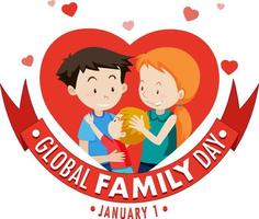 Global family day logo design vector