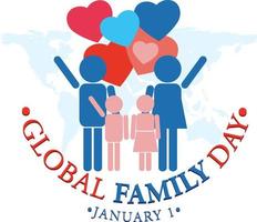 Global family day logo design vector