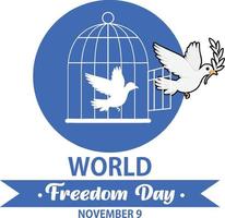 World freedom day postr template vector