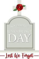 Remembrance Day Logo Design vector