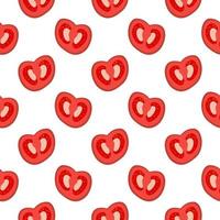 Red tomato ,seamless pattern on white background. vector