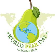 World Pear Day Poster Design vector