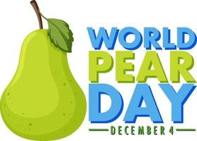 World Pear Day Poster Design vector