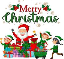 Merry Christmas text for banner or poster design vector
