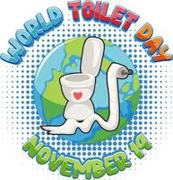 World toilet day text design vector