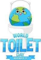 World toilet day text design vector