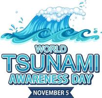 World Tsunami Awareness Day vector