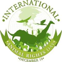 International Animal Rights Day banner design vector